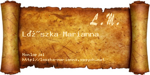 Lászka Marianna névjegykártya