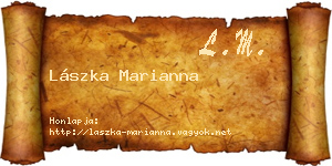 Lászka Marianna névjegykártya